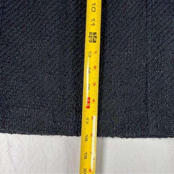 Loft Black Tweed Skirt with Front Zipper Details Lined Women’s Size 8 - Picture 9 of 9